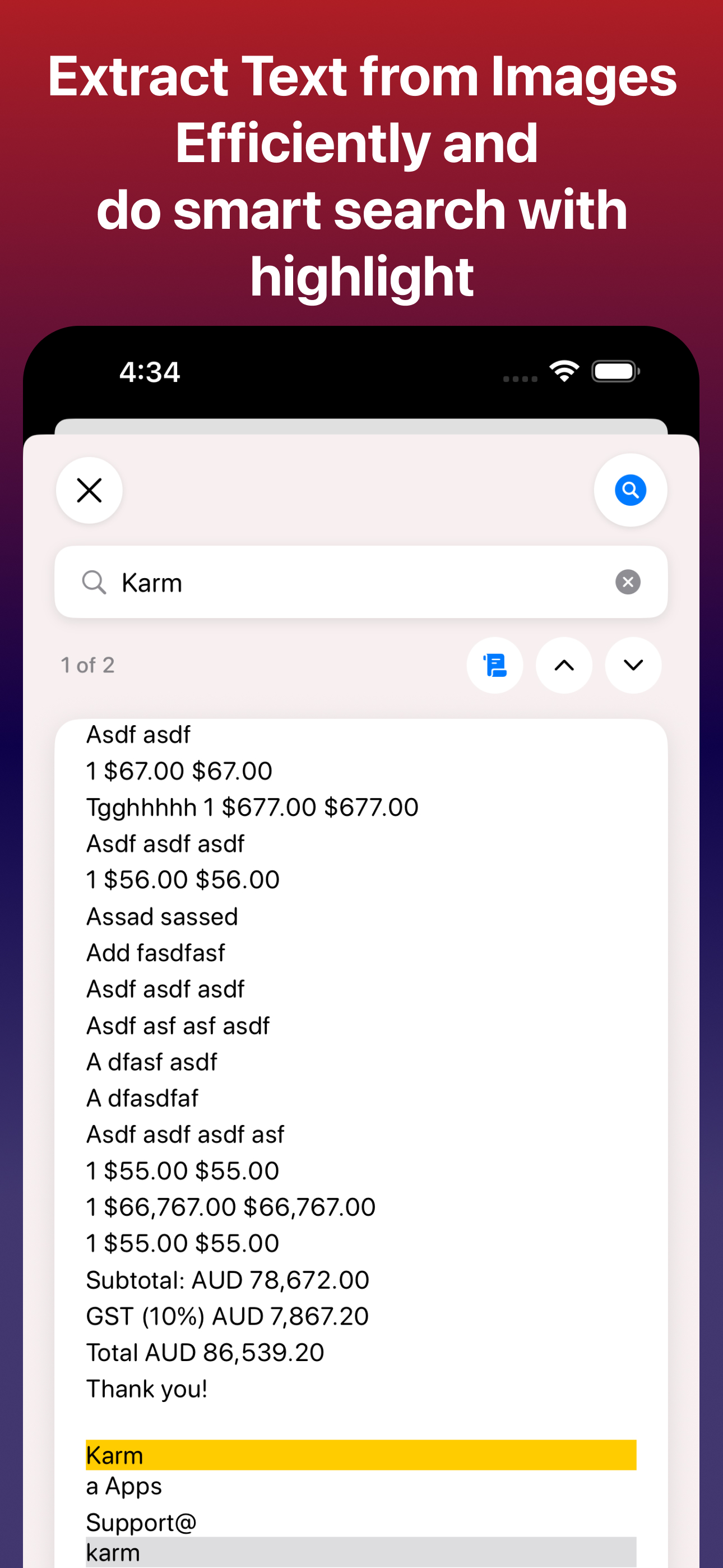 OCR Text Extraction
